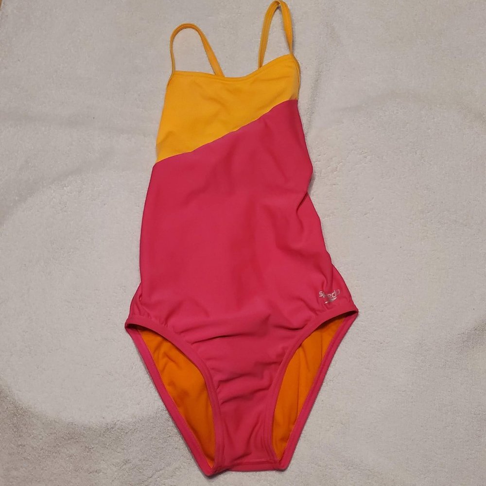 Speedo Hot Pink and Orange Swimsuit - Size 28
